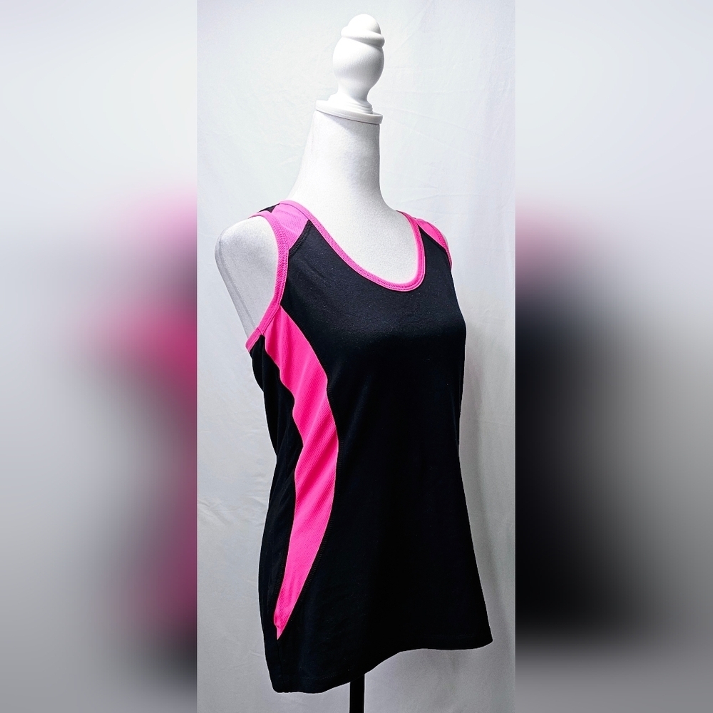 Medium Sport Athletic Tank Top Black/Pink - Picture 2 of 4